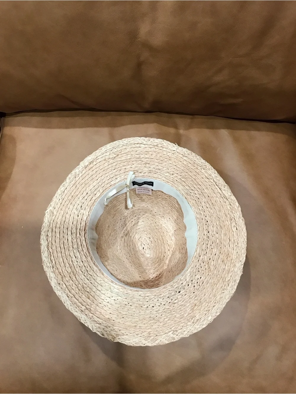 Morgan & Taylor Mya Black Bow Boater Hat